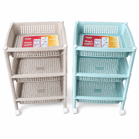 Storage Shelves - 3 Tiers, Square, Two Colors