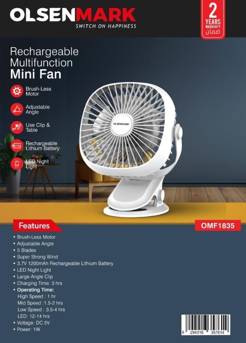 Rechargeable Mini Fan